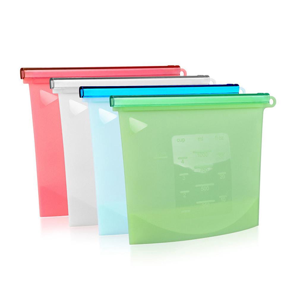 5 Pieces Reusable Silicone Fridge Food Storage Kitchen Bags