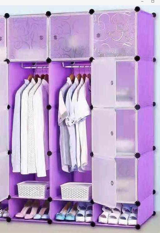 3 Column Plastic Wardrobe