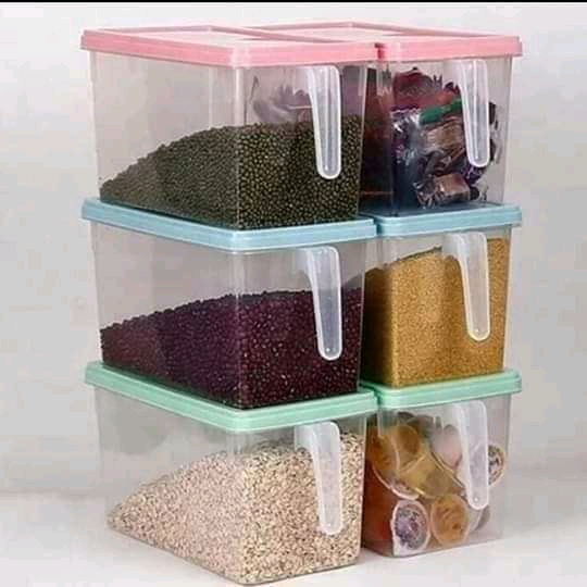 Set of 5 pcs 4-Litre Cereal Storage Containers With Handle