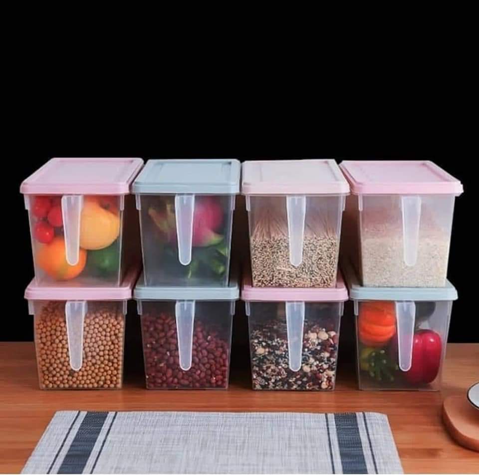 Set of 5 pcs 4-Litre Cereal Storage Containers With Handle