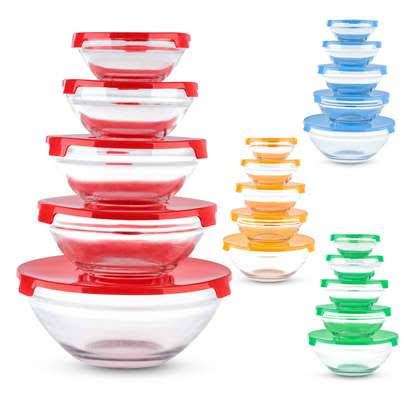 5 Pieces Kitchen Glass Bowls Set