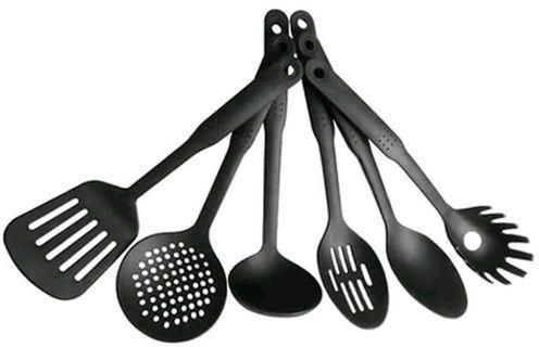 Set Of 6 Kitchen Non-Stick Cooking And Serving Spoons