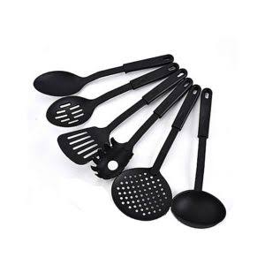 Set Of 6 Kitchen Non-Stick Cooking And Serving Spoons