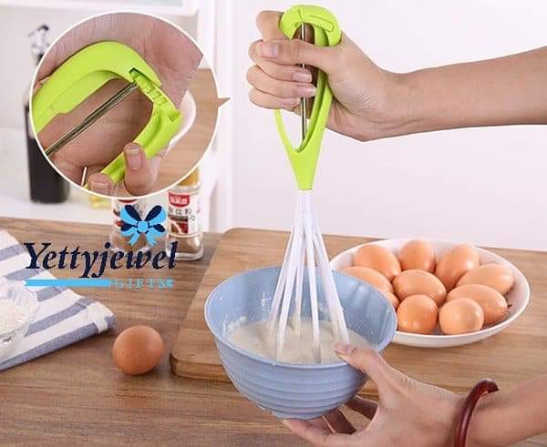 Manual Single Handed Mechanical Kitchen Whisk