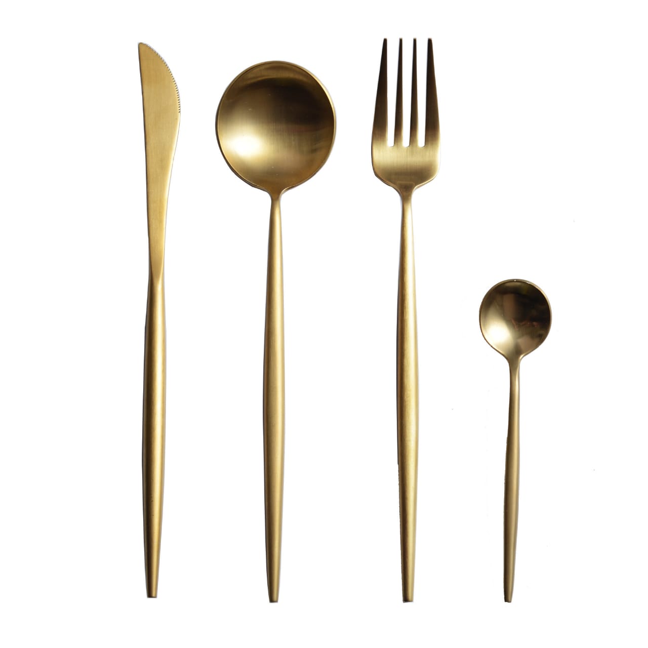 24 Pieces New Slim Design High Quality Golden Stainless Steel Kitchen Cutlery Set