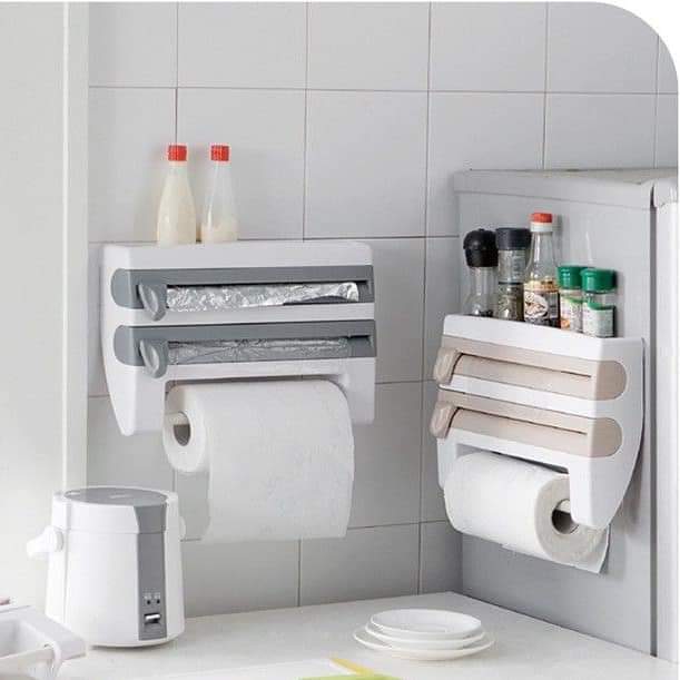 Big Size Triple Paper Kitchen Dispenser With Shelf
