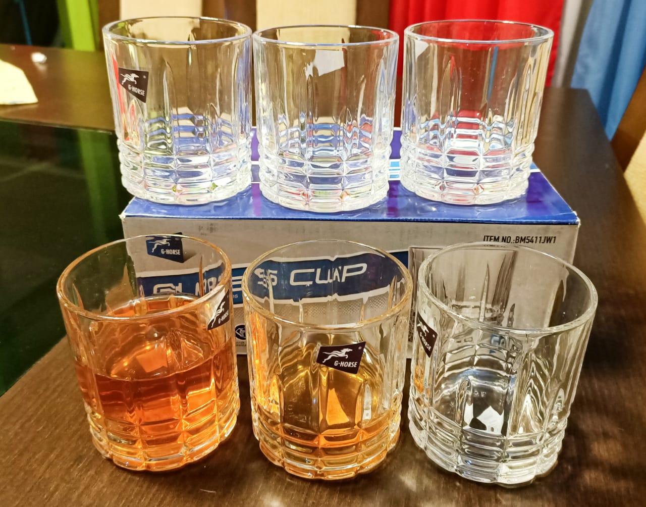 6 Pieces High Quality Heavy  Short Whiskey Kitchen Glasses