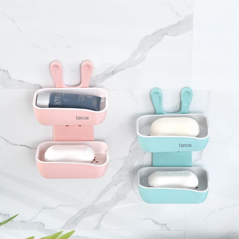 Unique Heavy Plastic 2 In 1 Soap Holder