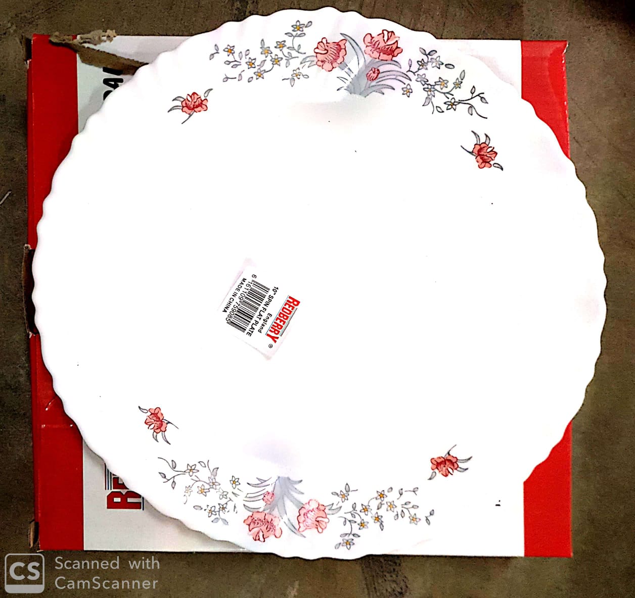 6 Pieces Redberry Ceramic Dinner Plates Set