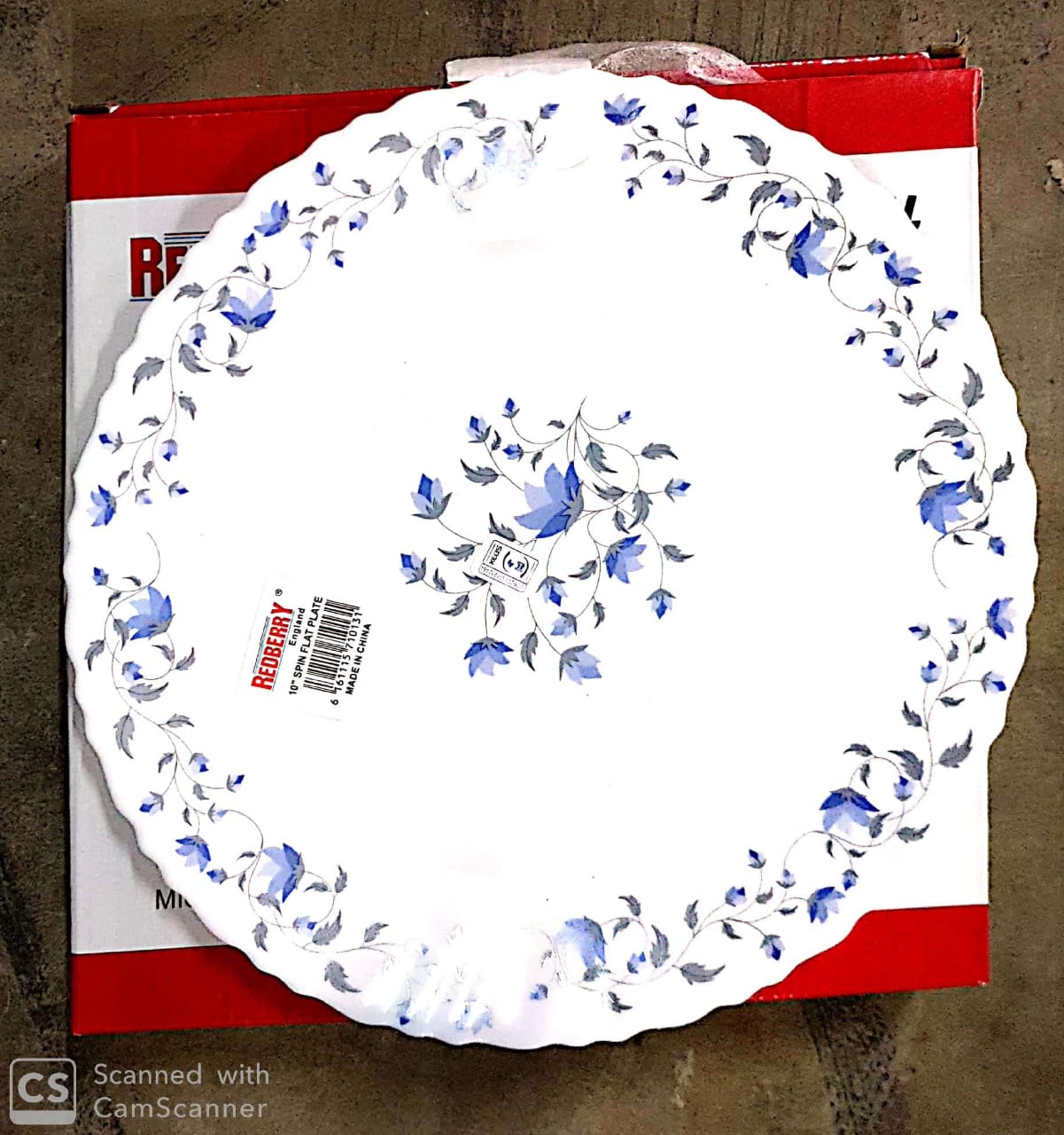 6 Pieces Redberry Ceramic Dinner Plates Set