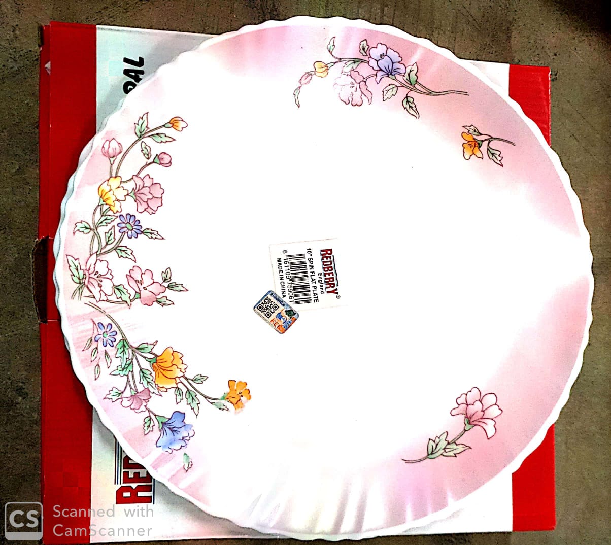 6 Pieces Redberry Ceramic Dinner Plates Set