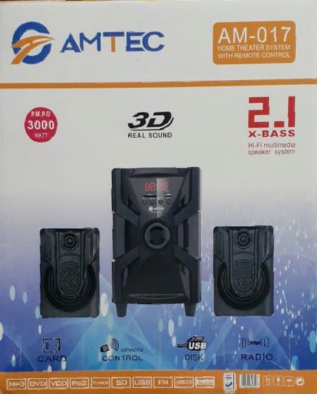 Amtec 2-1 Home Theatre System With Remote Control 3000 Watts