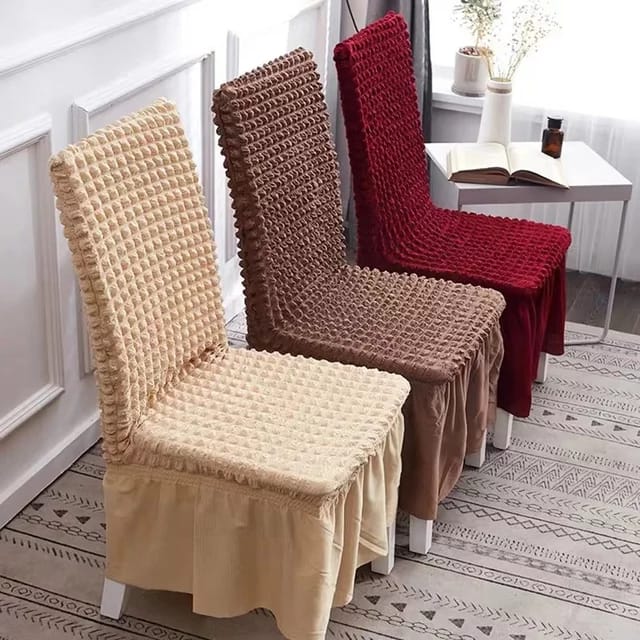 Turkey imported Kitchen and Dining set Stretchable Seat covers...fits all dining chairs.Set of 6Pcs