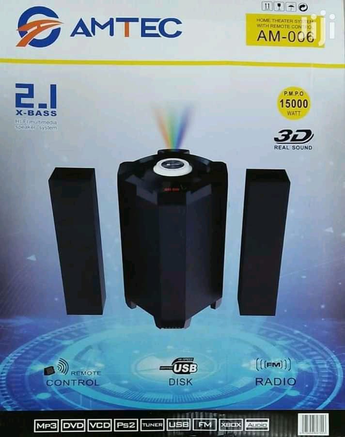 Amtec 3D real sound subwoofer sound system with F.m, Bluetooth and USB.15000 watts.