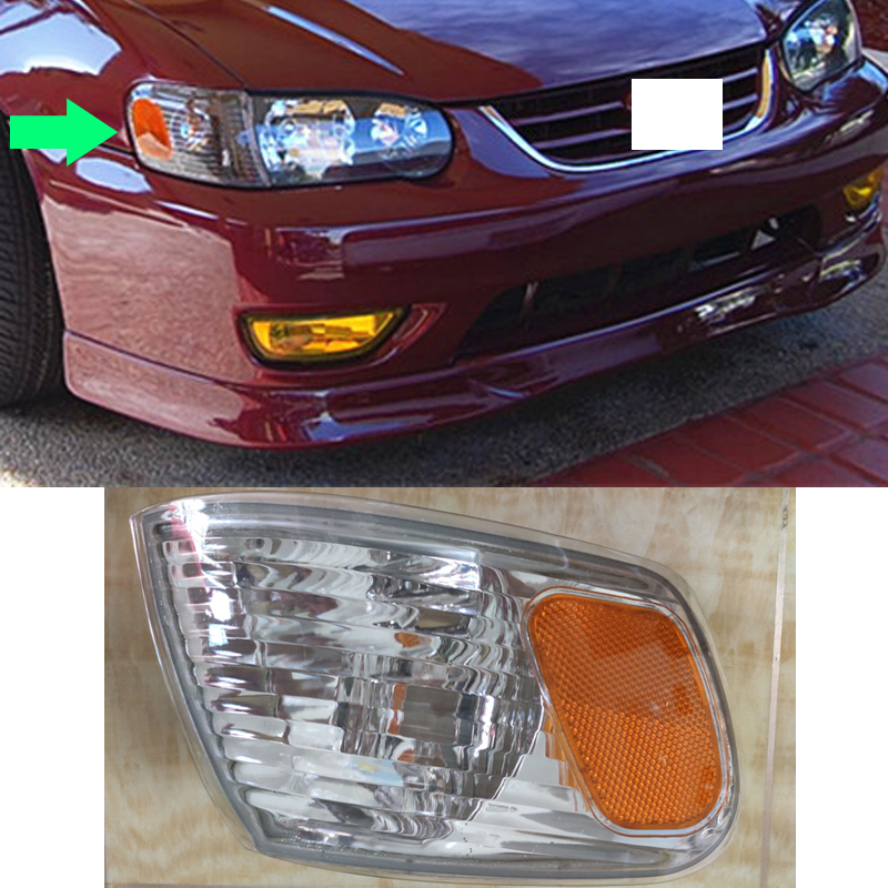 Car Front Left Right Side Corner Light Lamp Frame Cover For Toyota Corolla 2001-2002