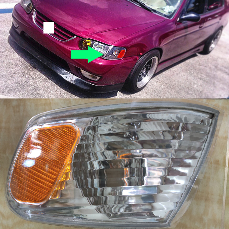 Car Front Left Right Side Corner Light Lamp Frame Cover For Toyota Corolla 2001-2002