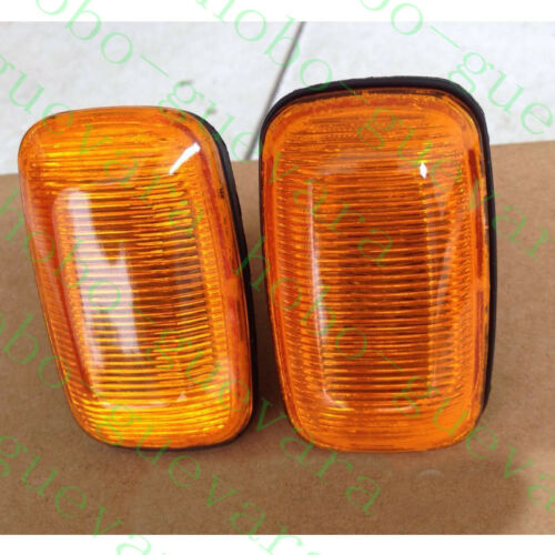 For Toyota Prado LC90 1996-2002 Car Left Right Side Leaf Plate Lamp Yellow Cover Trim