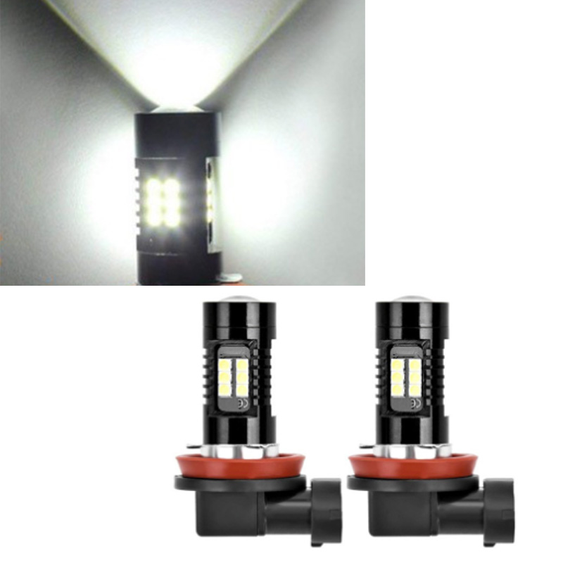 2X H11 3030 21SMD  21 LED Car Fog Light Headlight Day Running Driving Lamp Bulb White 12V 21W