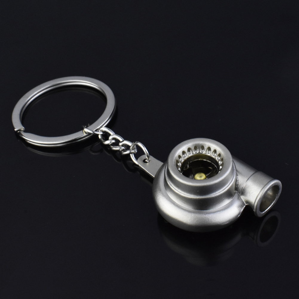 1x Turbo Turbocharger Keychain Turbine Key Ring Metal Keyring Car Styling Golden Silver Black Colourful Bronze Brown