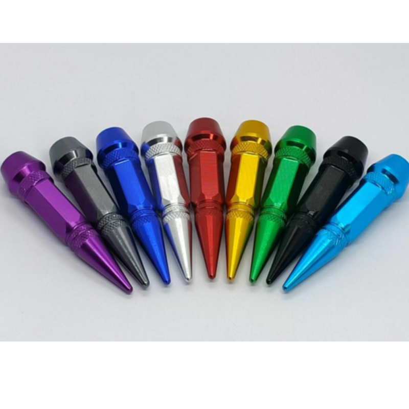 4pcs Aluminum Car Truck Motocycle Bike Wheel Stem Tyre Tire Wheel Stem Spike Air Valve Dust Cap Cover Car Accessories Green Blue Gold Silver Purple
