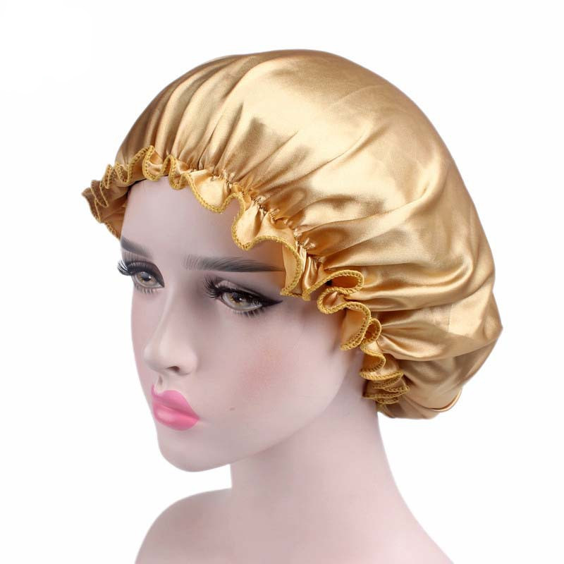 Satin Lace Hat Night Sleep Hair Styling Cap Hair  Sleeping Night cap  Hair Styling Accessories