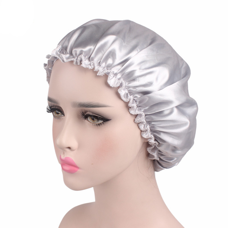 Satin Lace Hat Night Sleep Hair Styling Cap Hair  Sleeping Night cap  Hair Styling Accessories