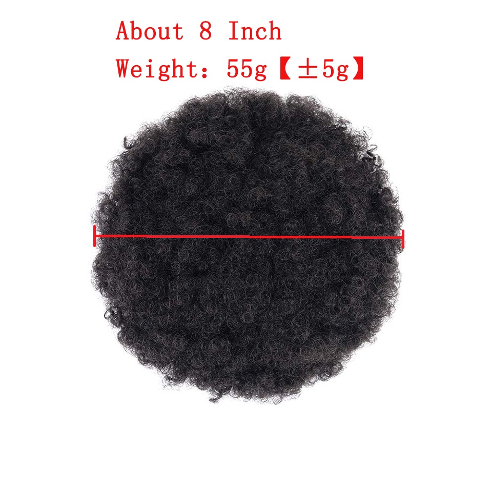 Afro Puff Hair Claw Clip Ponytail Hair Extensions Drawstring Natural Hair Ponytail  Hair Synthetic