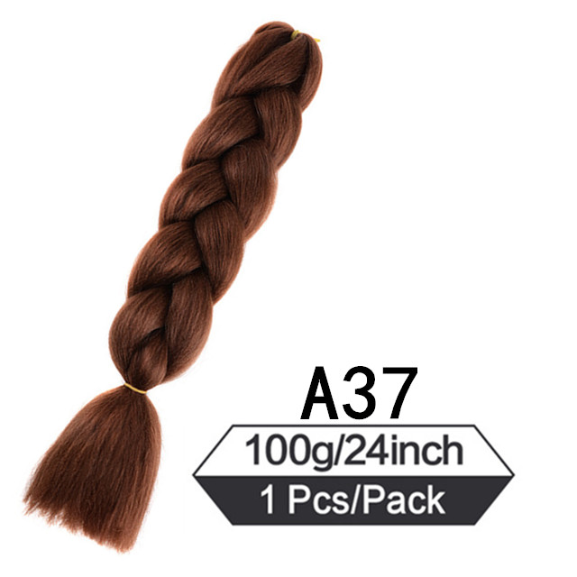 Black Red Silver  Colored Jumbo Braids Hair Extension Heat Resistant Fiber Synthetic Braiding Hair