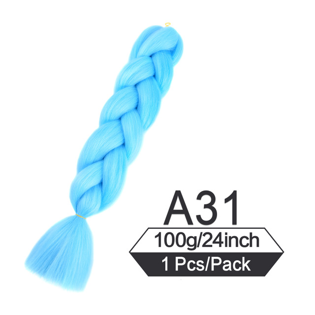 Black Red Silver  Colored Jumbo Braids Hair Extension Heat Resistant Fiber Synthetic Braiding Hair