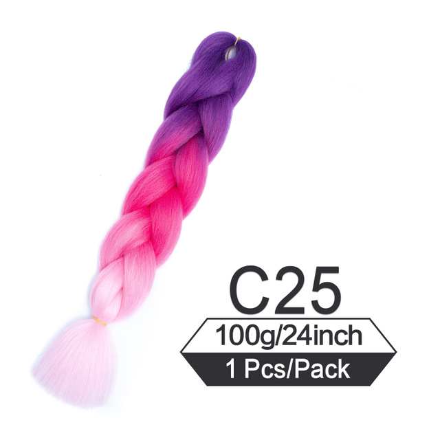 24 inch Jumbo Braiding Hair Afro Ombre Synthetic Crochet Hair Extension  Box Twist Braids Dreadlocks