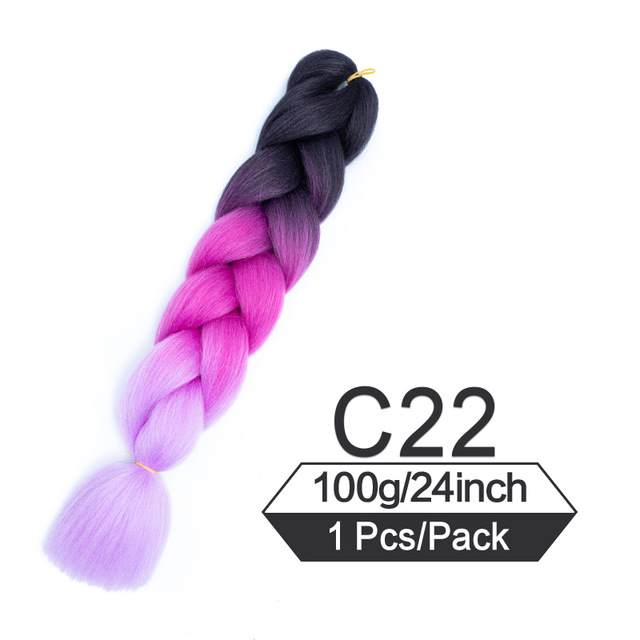 24 inch Jumbo Braiding Hair Afro Ombre Synthetic Crochet Hair Extension  Box Twist Braids Dreadlocks
