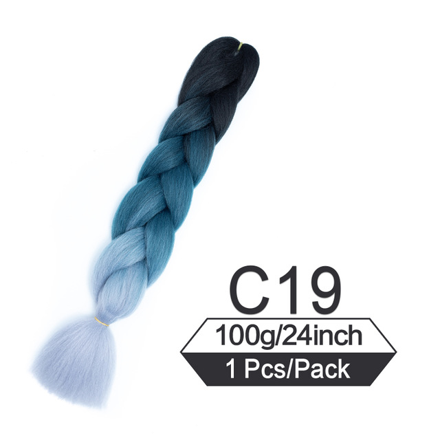 24 inch Jumbo Braiding Hair Afro Ombre Synthetic Crochet Hair Extension  Box Twist Braids Dreadlocks