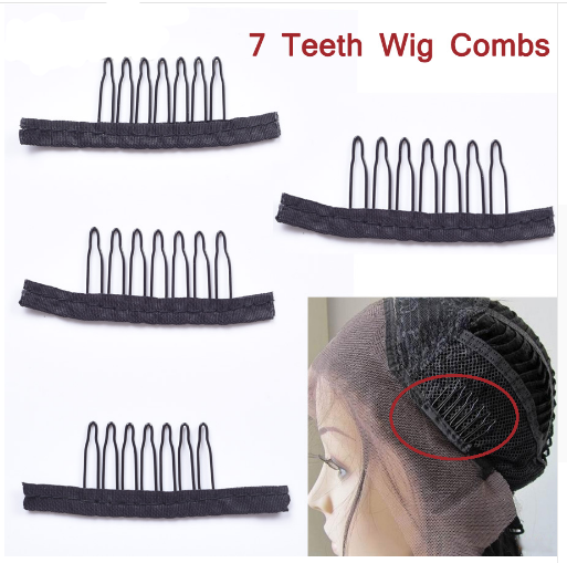 ood Quality Back wig Comb for Making Wigs For Clip in Human Hair Extensions 7-Teeth Hair Extension