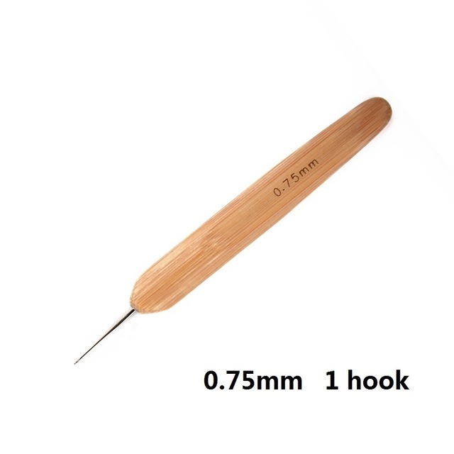 Crochet Hook For Dreadlocks Wig Needle 1/2/3 Hook Needle Hair Extension Tool Braider  Bamboo Needle