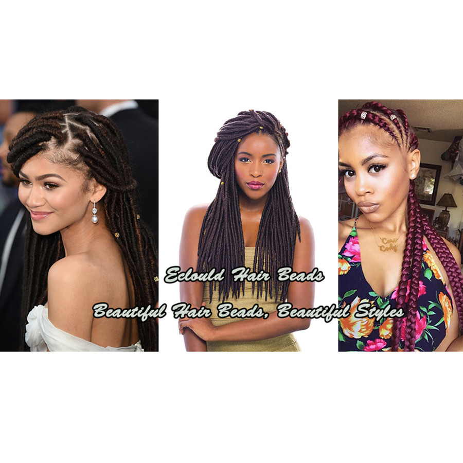 100/pcs Bun spring headband ring braids clip hair Mix Silver Golden Plated Hair  Dreadlock Beads