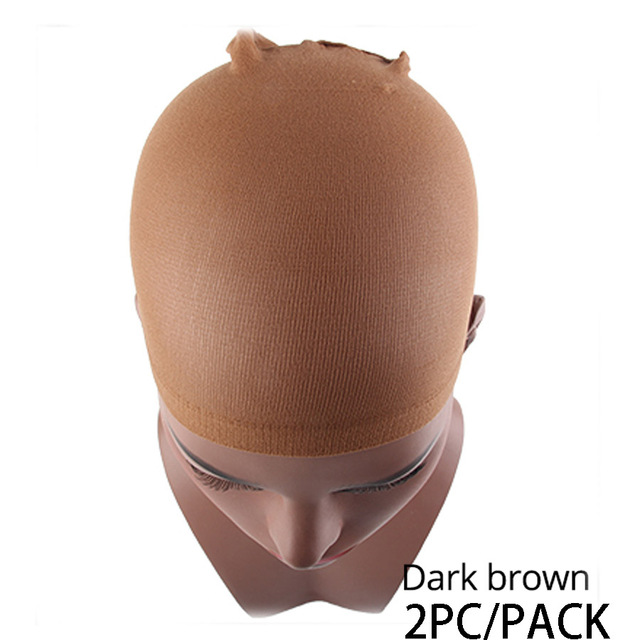 2Pcs/Pack Hair Weaving Hair Net Elasticity Stocking Caps For Making Wigs Polyester Liner Hair Cap