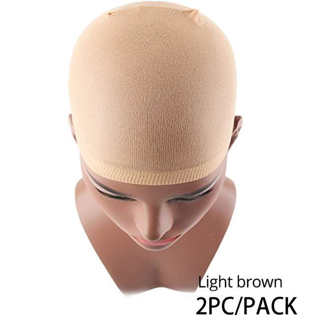 2Pcs/Pack Hair Weaving Hair Net Elasticity Stocking Caps For Making Wigs Polyester Liner Hair Cap