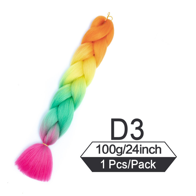 24 inch Jumbo Braiding Hair Afro Ombre Synthetic Crochet Hair Extension  Box Twist Braids Dreadlocks