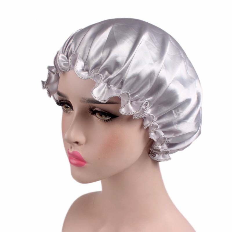 Satin Lace Hat Night Sleep Hair Styling Cap Hair  Sleeping Night cap  Hair Styling Accessories