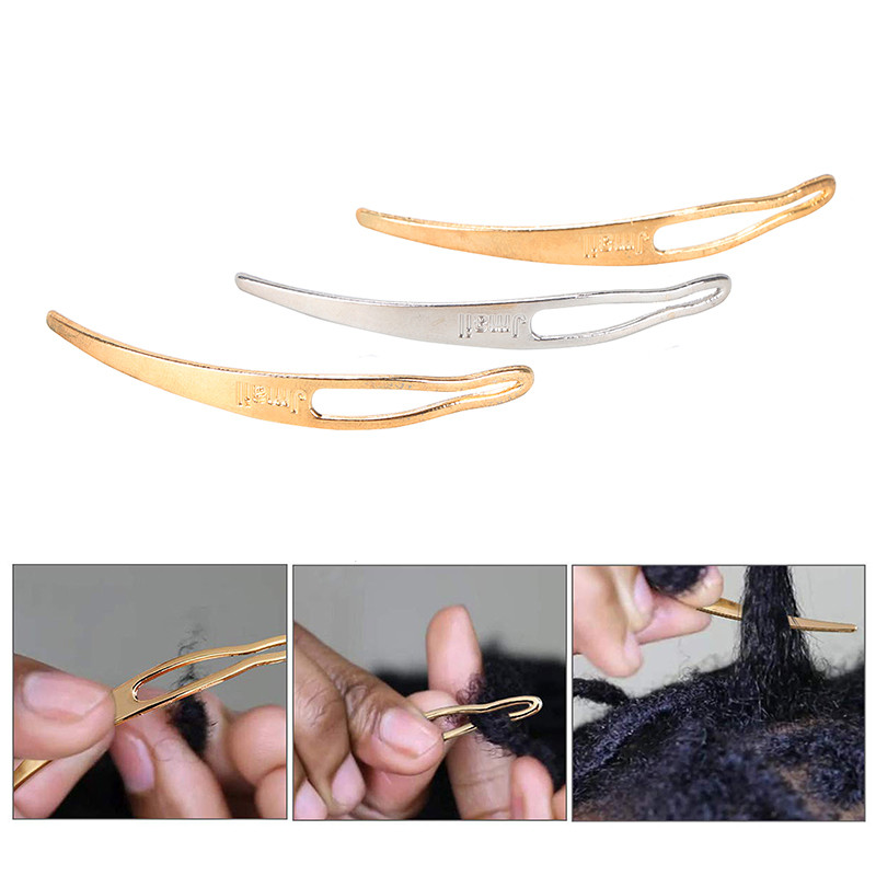 Curved Needle Crochet Hook For Dreadlocks Stainless Steel Dreadlocks Tool Craft  Hair Needle