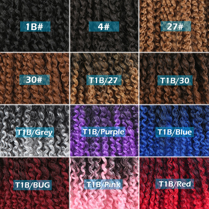 Marlybob Crochet Hair 3Pcs/Lot Afro Kinky Curly  Hair 8inch Synthetic Ombre Braiding Hair Extensions