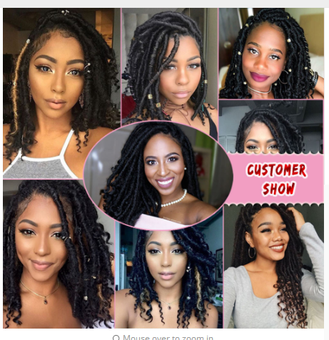 Faux Locs Crochet Braids Soft Natural Synthetic Hair Extension 24Stands/Pack Goddess Faux Locks Hair