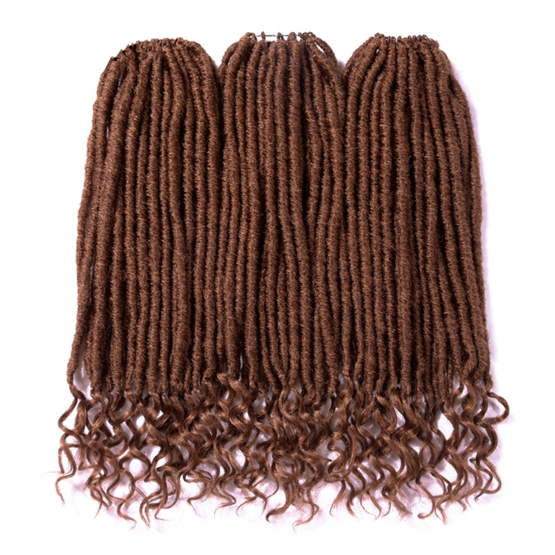 Faux Locs Crochet Braids Soft Natural Synthetic Hair Extension 24Stands/Pack Goddess Faux Locks Hair