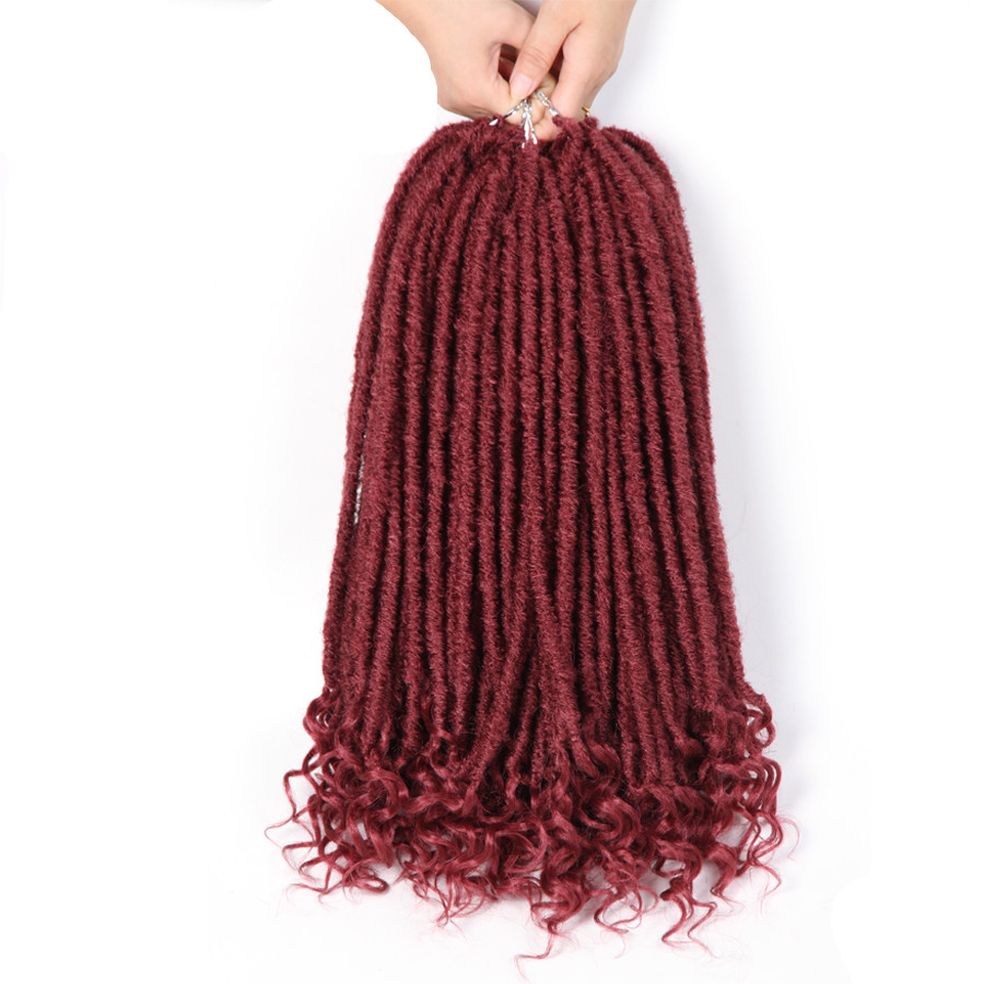 Faux Locs Crochet Braids Soft Natural Synthetic Hair Extension 24Stands/Pack Goddess Faux Locks Hair