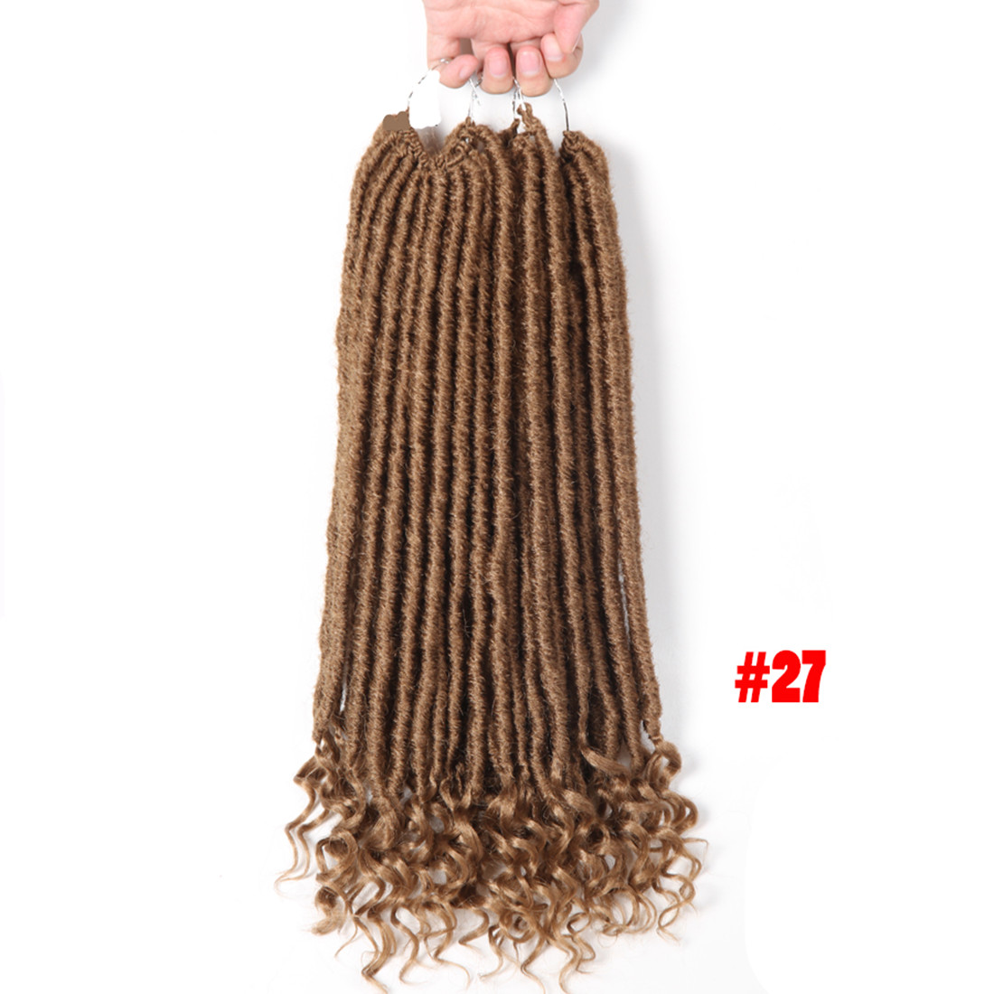 Faux Locs Crochet Braids Soft Natural Synthetic Hair Extension 24Stands/Pack Goddess Faux Locks Hair