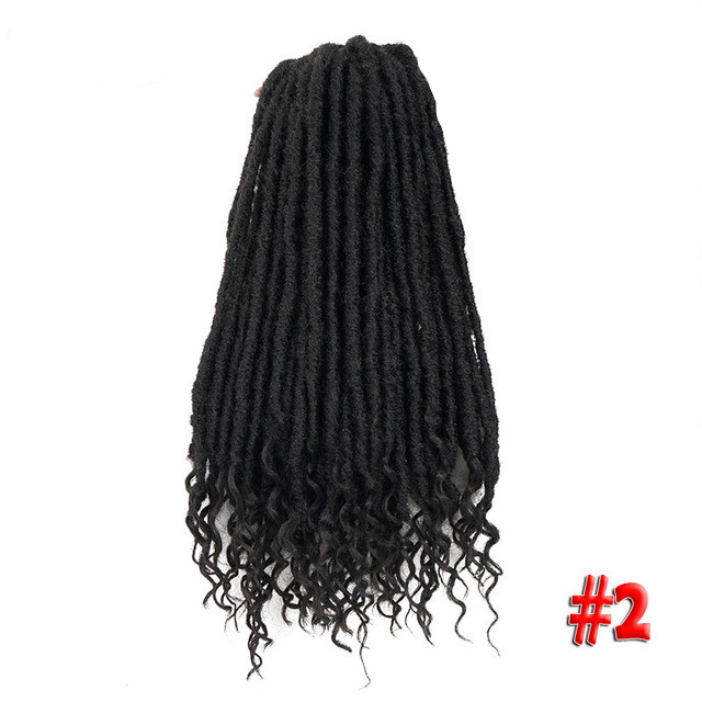 Faux Locs Crochet Braids Soft Natural Synthetic Hair Extension 24Stands/Pack Goddess Faux Locks Hair
