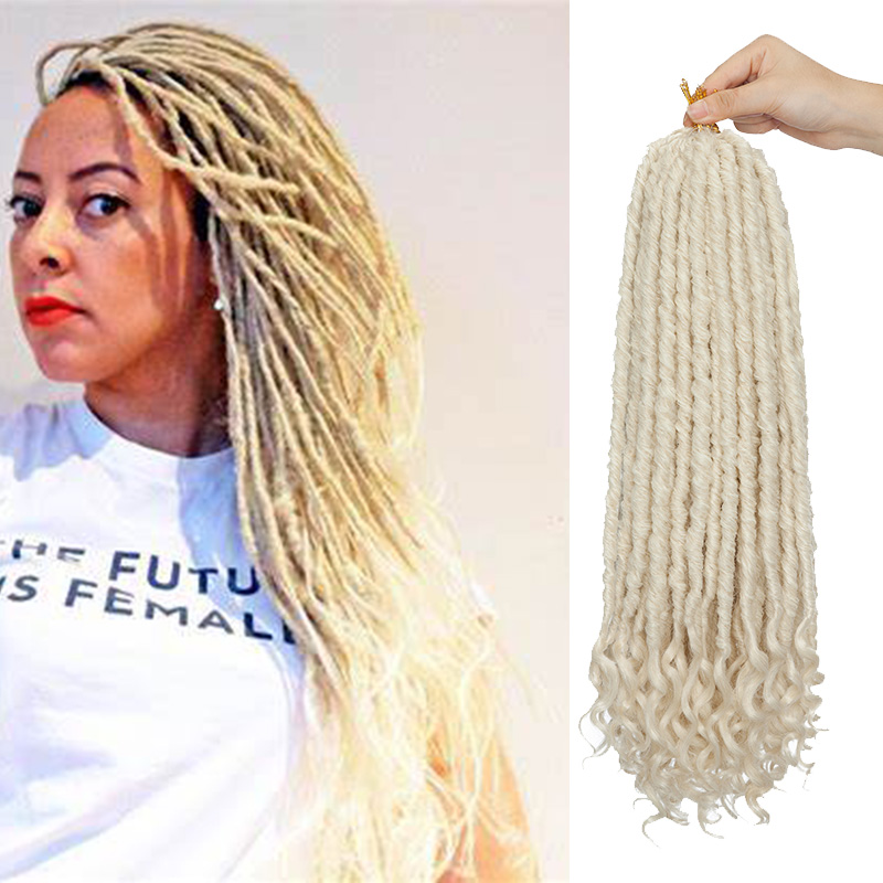 Faux Locs Crochet Braids Soft Natural Synthetic Hair Extension 24Stands/Pack Goddess Faux Locks Hair