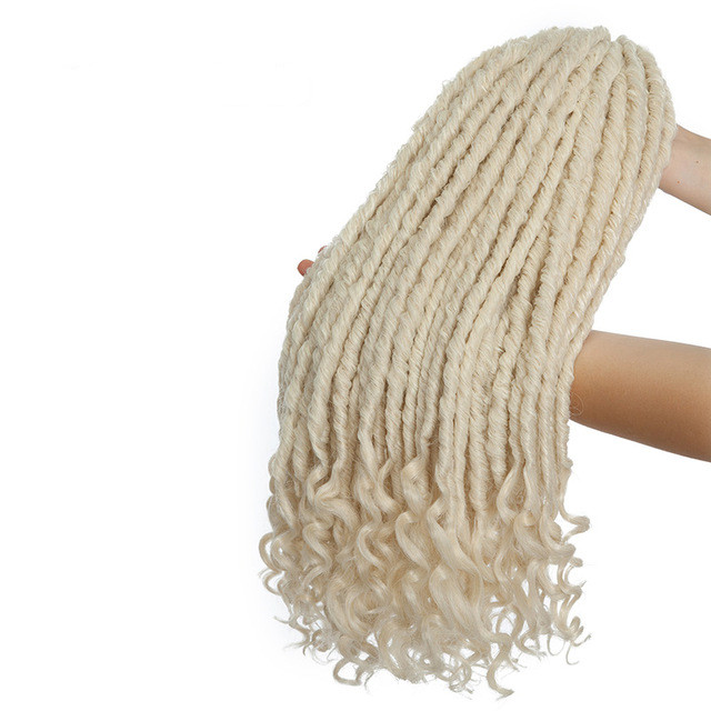 Faux Locs Crochet Braids Soft Natural Synthetic Hair Extension 24Stands/Pack Goddess Faux Locks Hair
