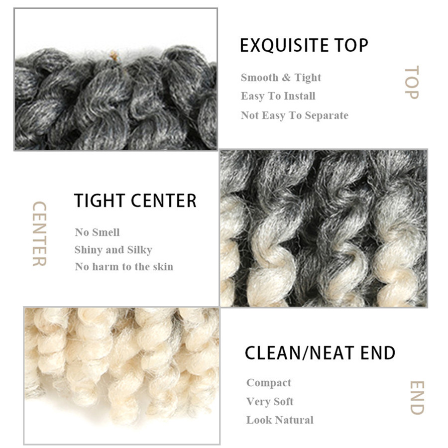 Jumpy Wand Curl  8&quot; 22 strands Jamaican Bounce Synthetic Braiding Hair Extension Crochet Braid Hair