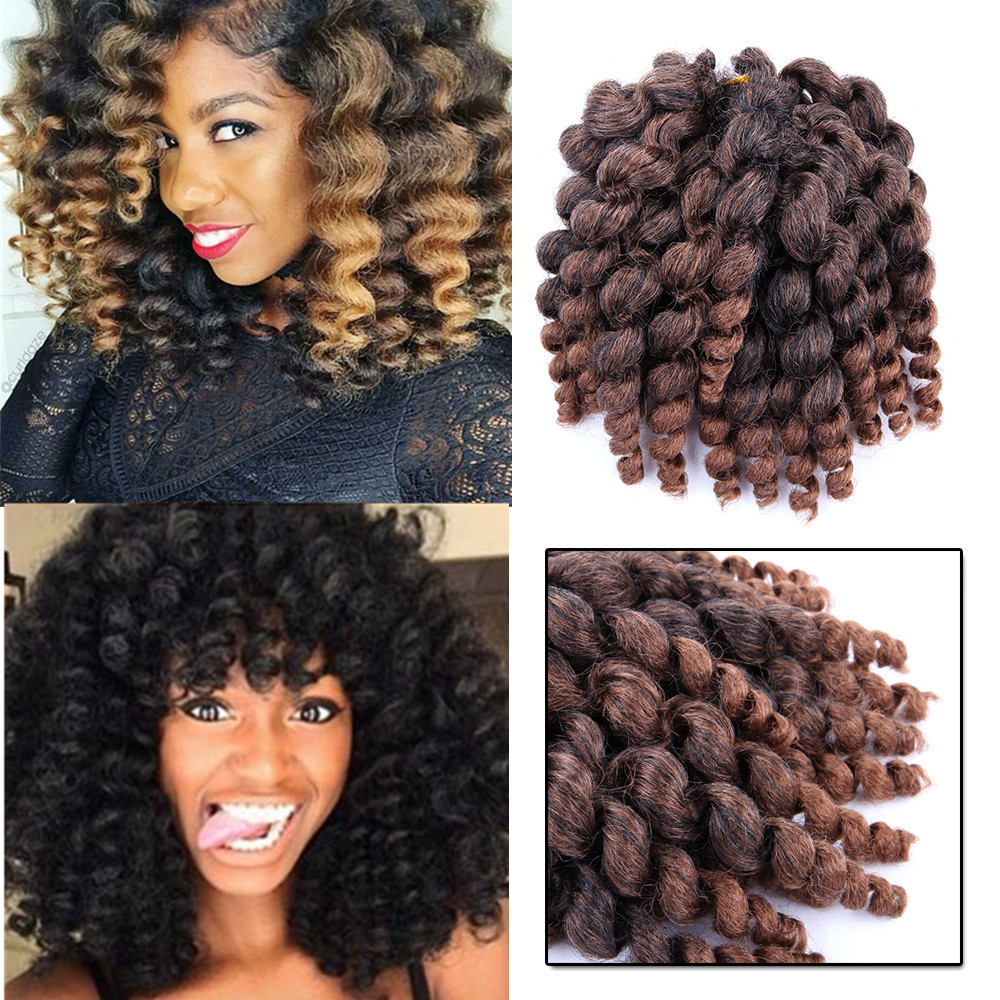 Jumpy Wand Curl  8&quot; 22 strands Jamaican Bounce Synthetic Braiding Hair Extension Crochet Braid Hair